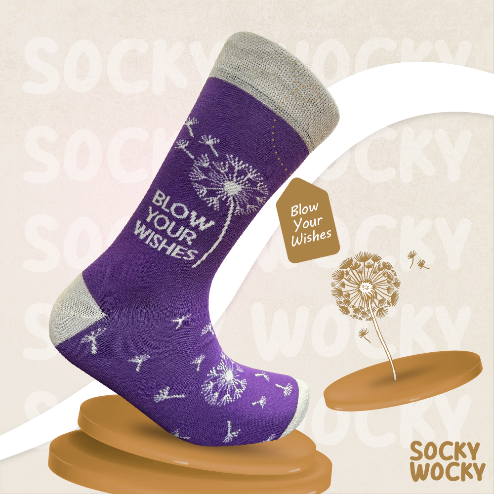 Blow Your Wishes Socks Positive Vibes Series